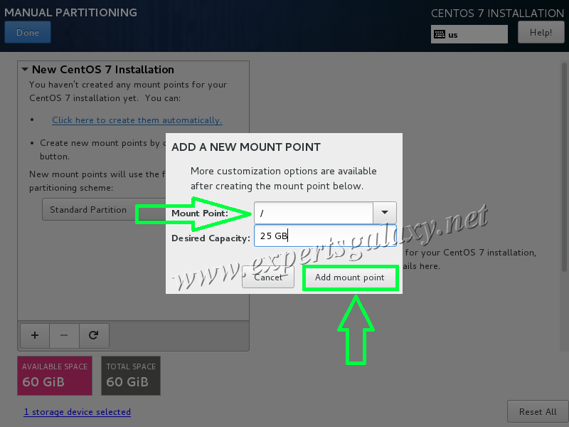 CentOS Add New Mount Point